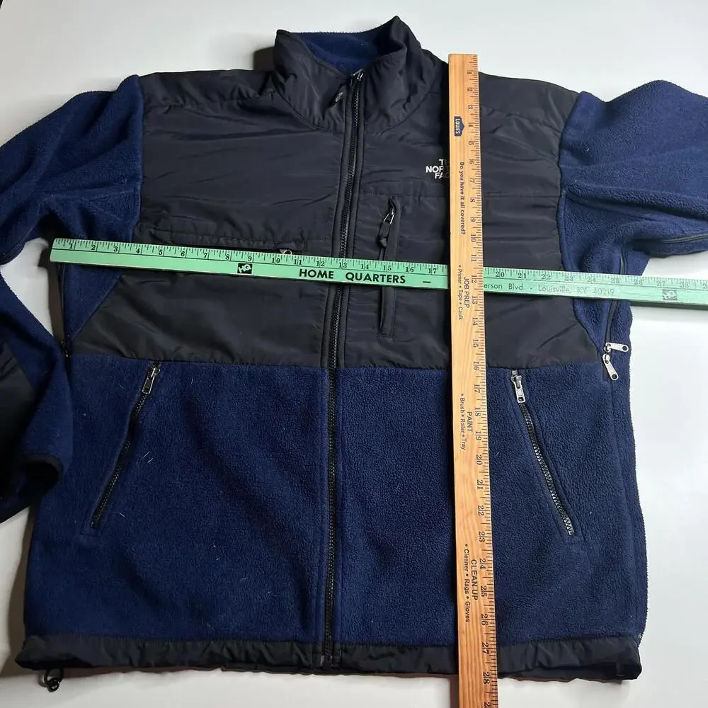 The North‎ Face Jacket Mens Large Blue Fleece Windbreaker Full Zip Pockets